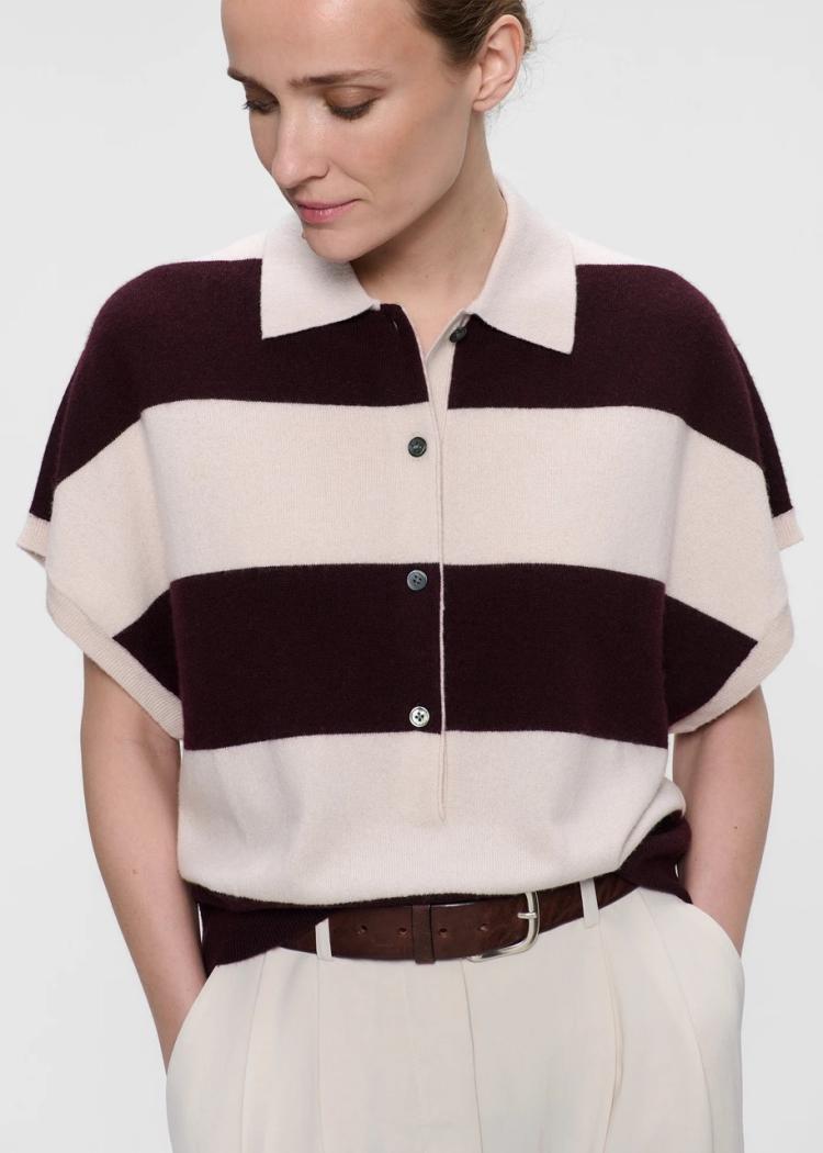 Zenggi - Cashmere blend polo top