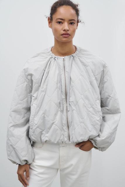 Closed - Cropped gathered bomber