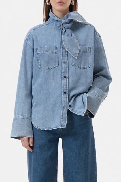 Closed - Scarf shirt