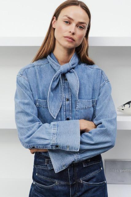 Closed - Scarf shirt