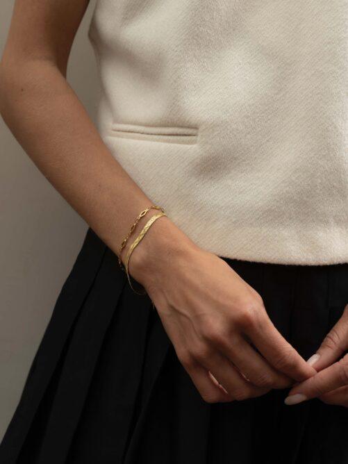 Ellen Beekmans - Platte snake armband met patroon