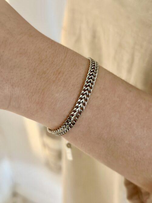Ellen Beekmans - Platte armband patroon zilver