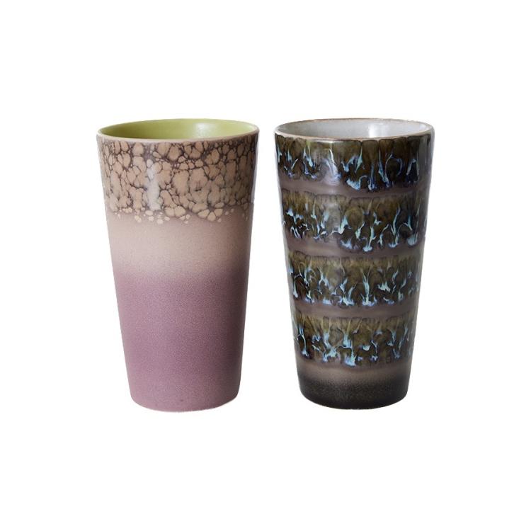 HKliving - 70s ceramics: Latte mugs, Forest