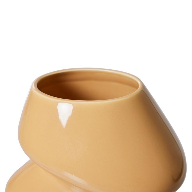 HKliving - Ceramic vase organic cappuccino S