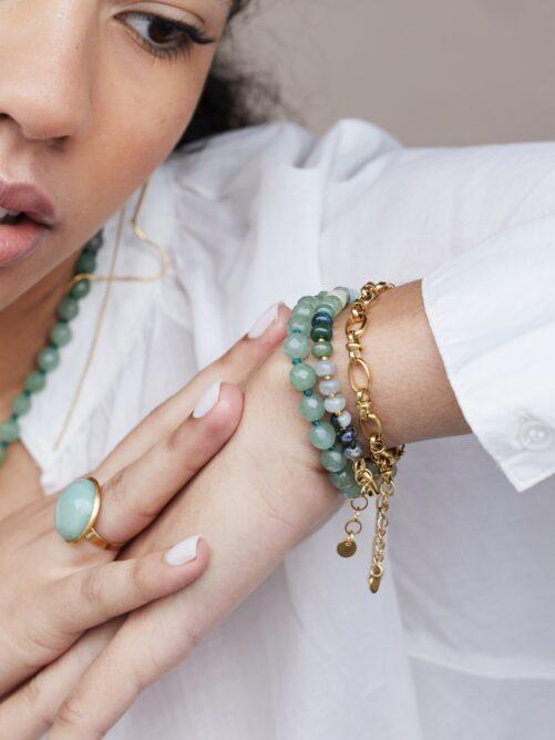 Ellen Beekmans - Gemstone armband aventurijn