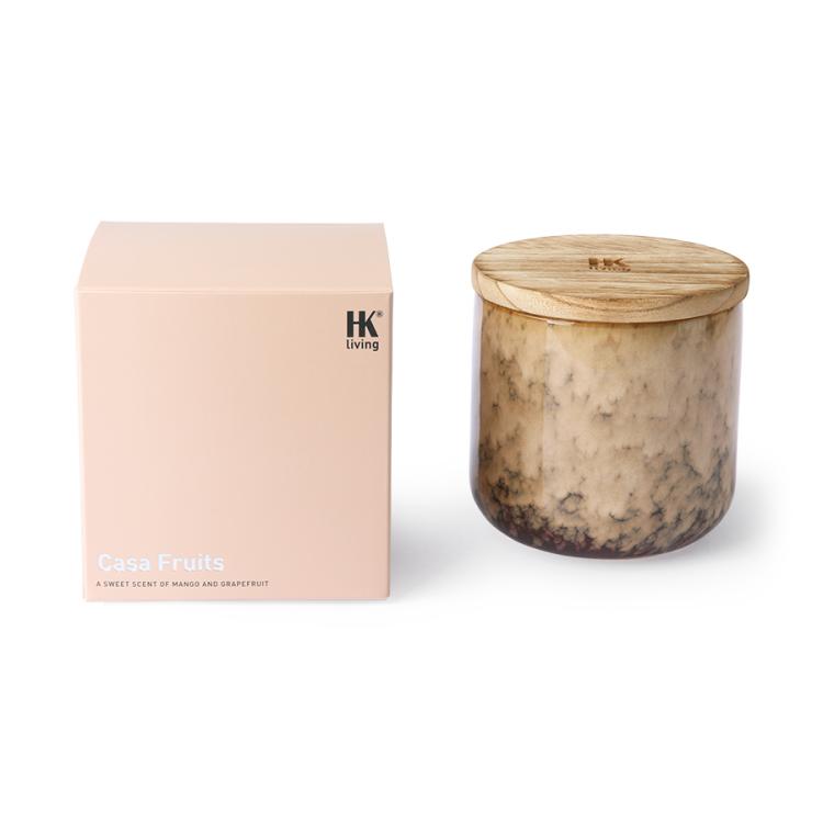 HKliving - Ceramic scented candle: Casa Fruits
