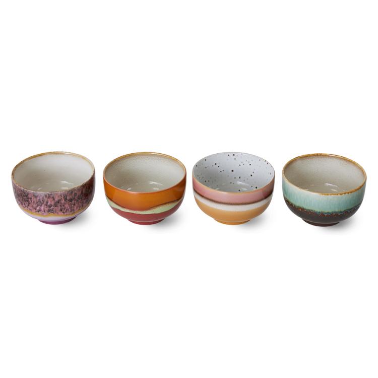 HKliving - 70s ceramics: noodle bowls, geyser (set van 4)