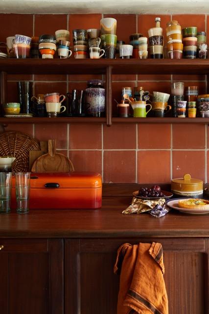 HKliving - 70s ceramics: egg cups, granite (set van 4)