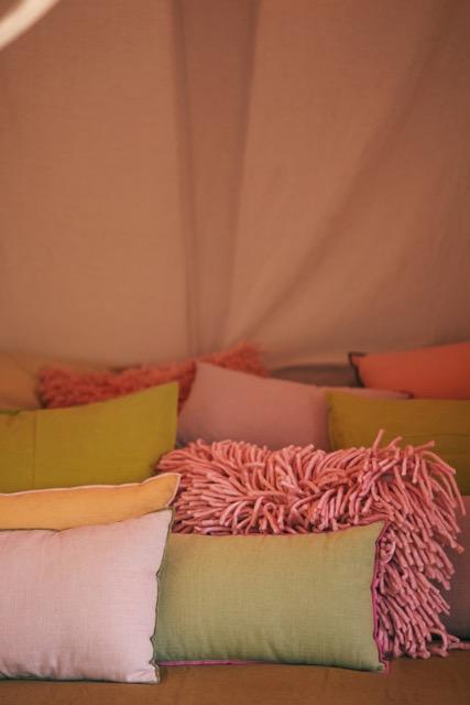 HK LIving - Rugged cushion pink