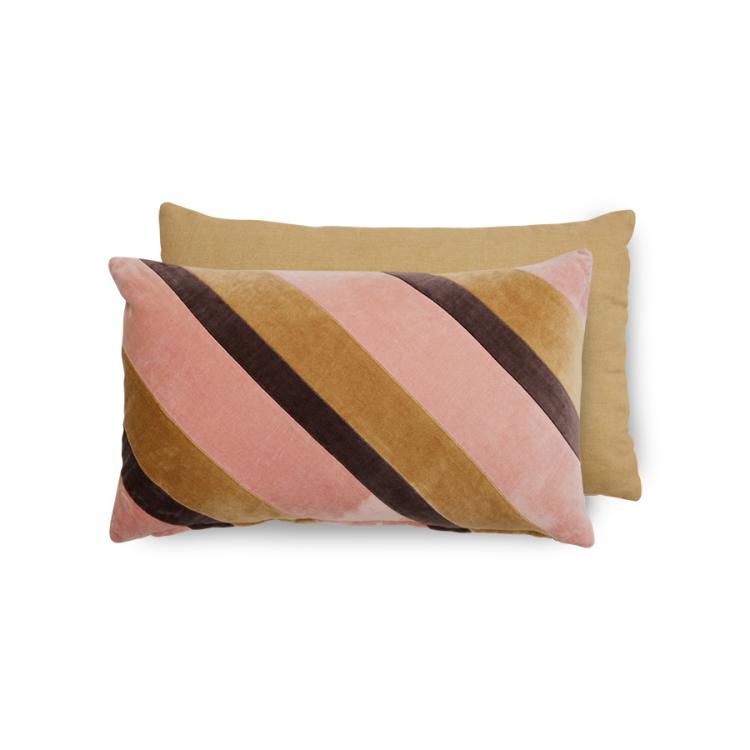HK Living -  Striped velvet cushion