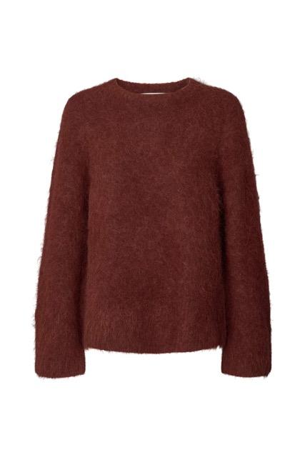 Rabens Saloner - Lott fluffy back split knit sweater