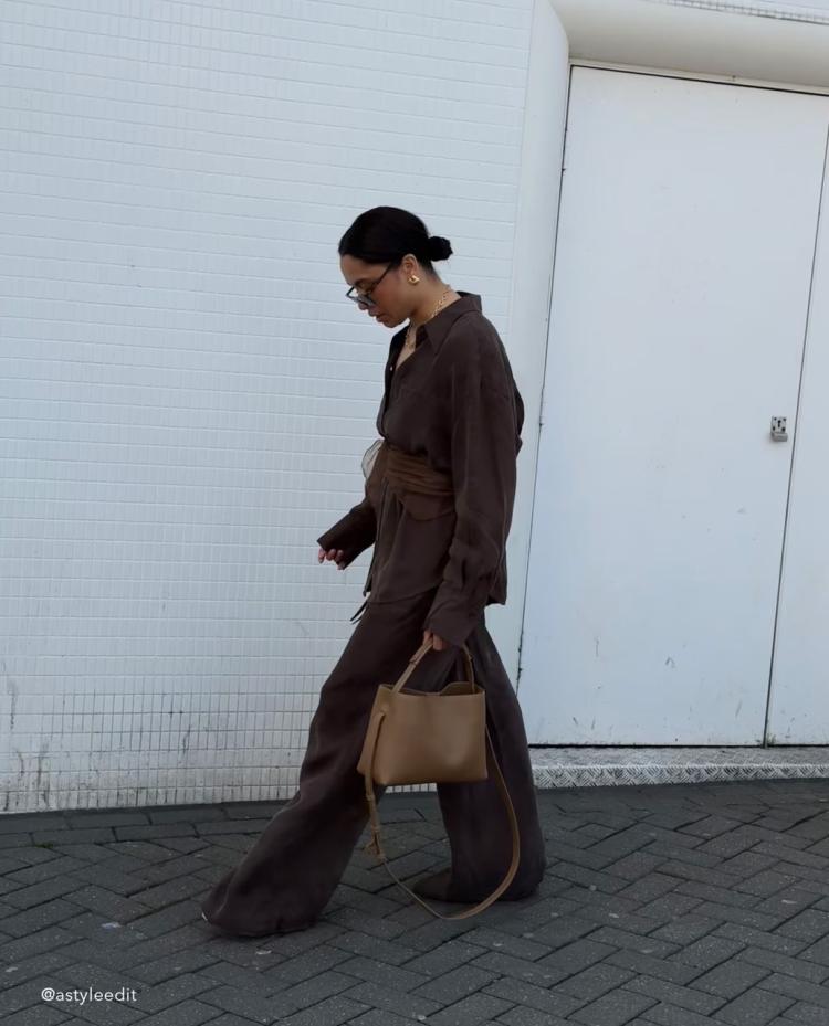 Flattered - Hedda midi handbag leather nut