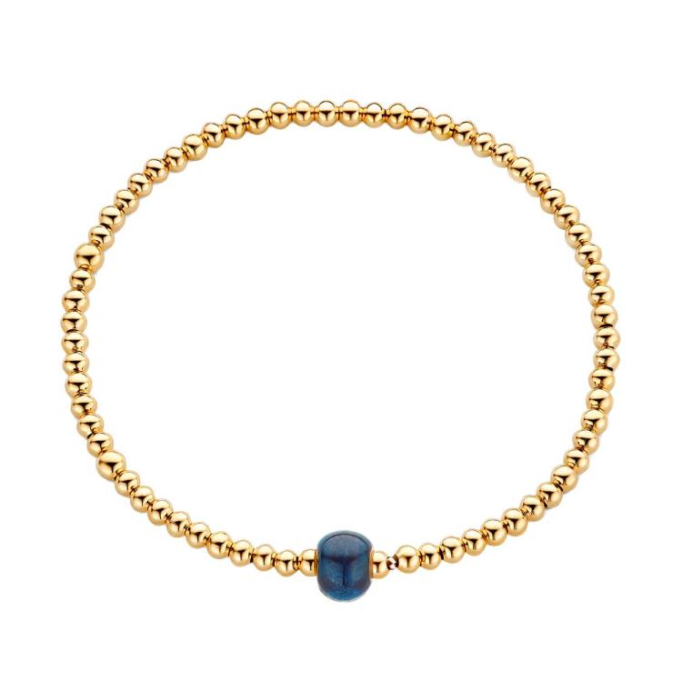 The Finds - Ball bracelet brown/blue charm