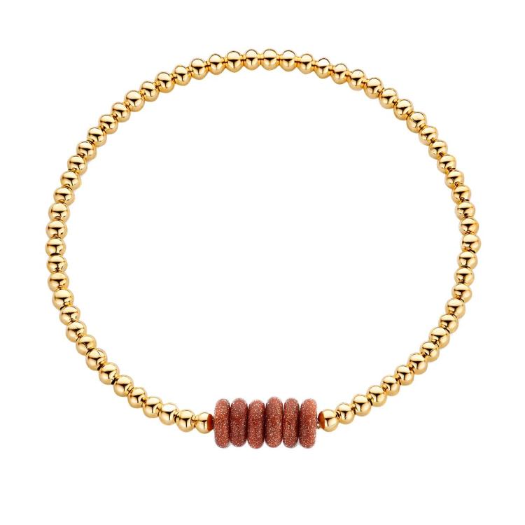 The Finds - ball bracelet sand stone charms