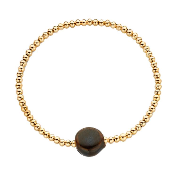 The Finds - Ball bracelet brown chunky charm