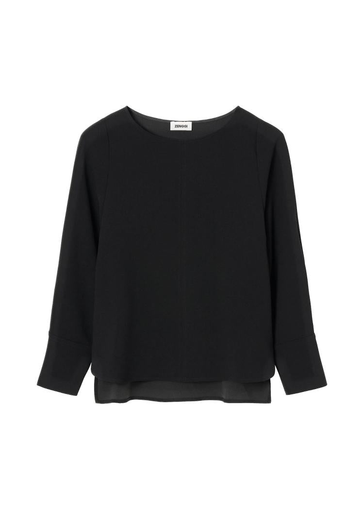 Zenggi - Kozo crepe boatneck top