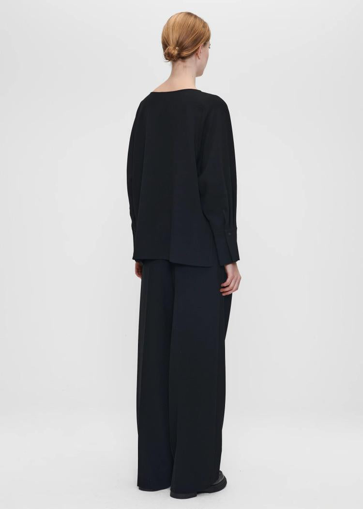 Zenggi - Kozo crepe boatneck top