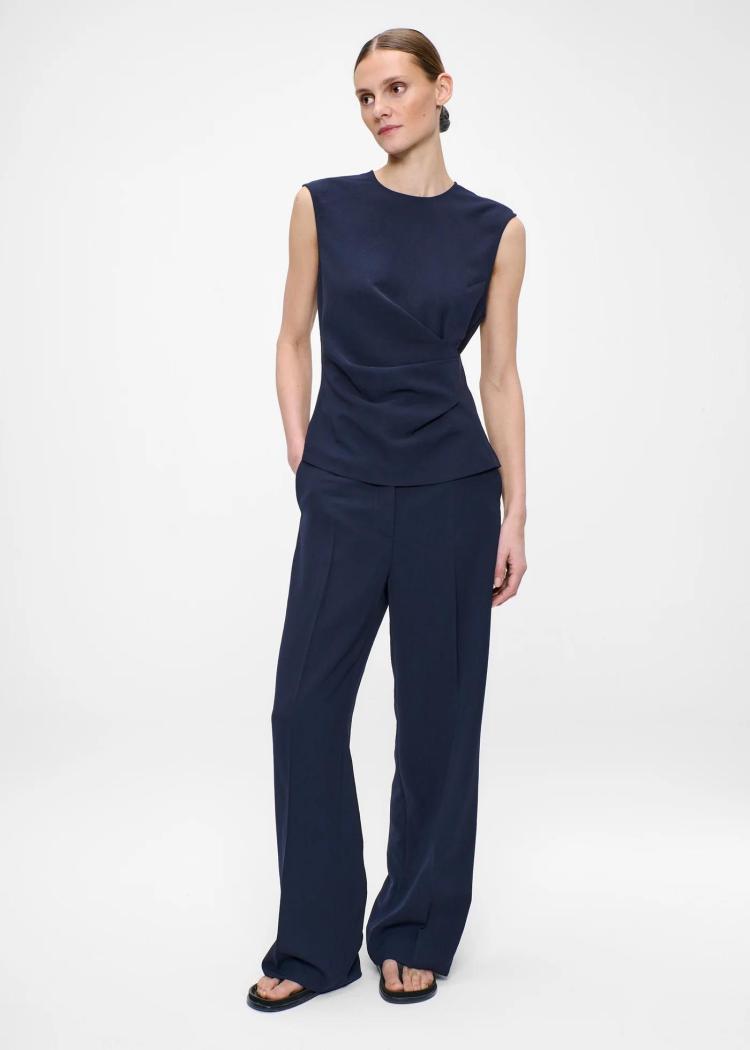 Zenggi - Japanese crepe draped top