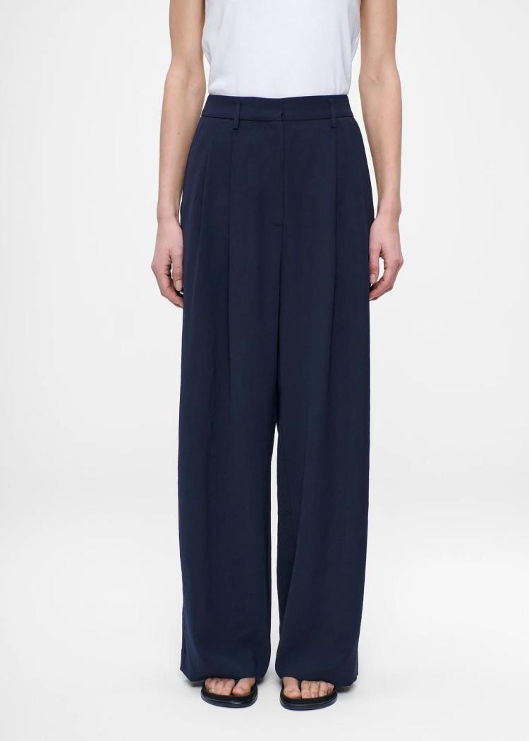 Zenggi - Japanese crepe jade pants