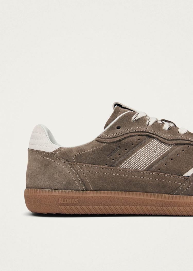 Alohas - Rife Taupe Leather Sneakers