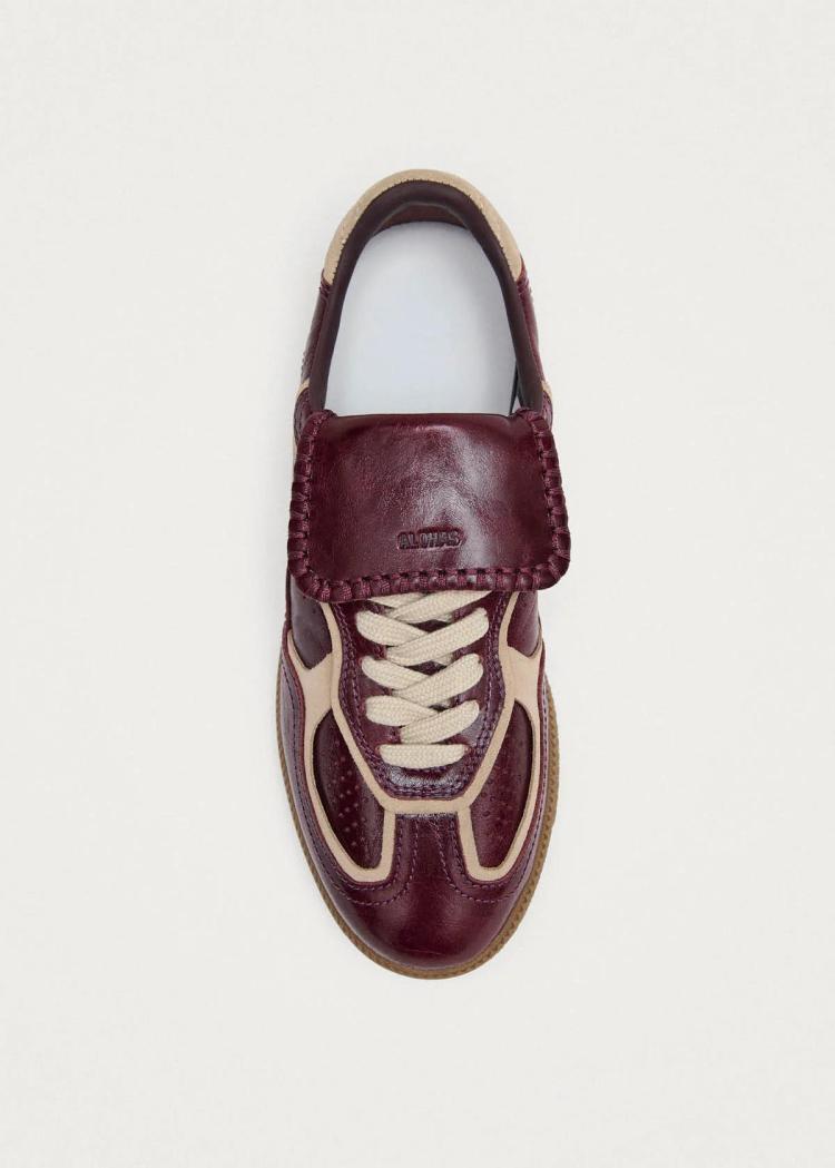 Alohas - Club Patent Deep Burgundy Leather Sneakers