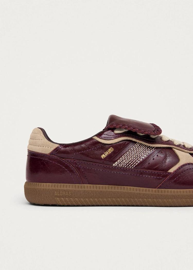 Alohas - Club Patent Deep Burgundy Leather Sneakers