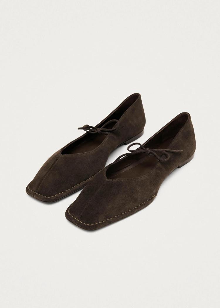 Alohas - Sway Suede Brown Leather Ballet Flats