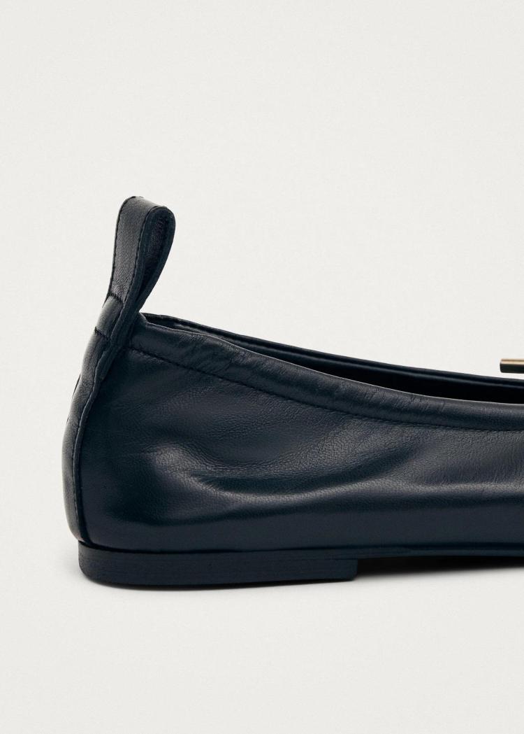 Alohas - Rosalind Black Leather Ballet Flats