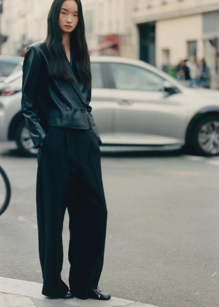 Alohas - Rosalind Black Leather Ballet Flats