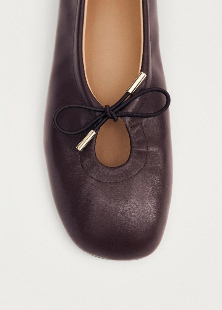 Alohas - Rosalind Brown Leather Ballet Flats