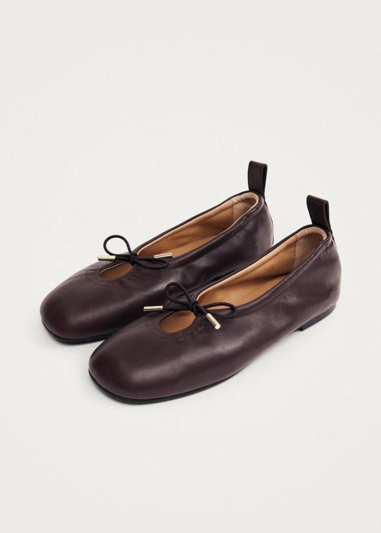 Alohas - Rosalind Brown Leather Ballet Flats