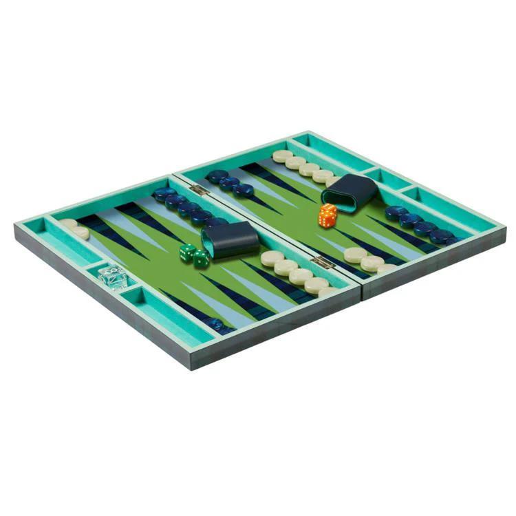 Addison Ross - Tartan lacquer Backgammon set
