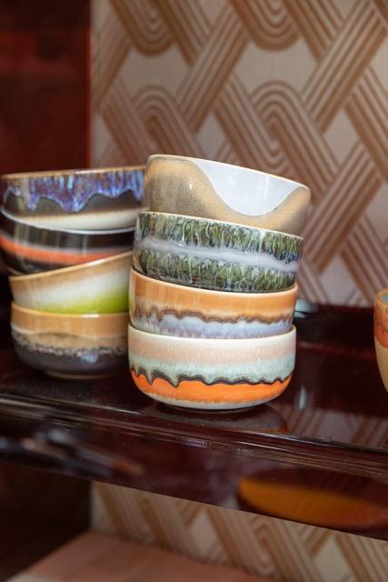 HK living - 70s Ceramics dessert bowl, Fern