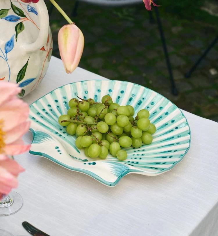 Anna+Nina - Shell Verde Serving Platter Green