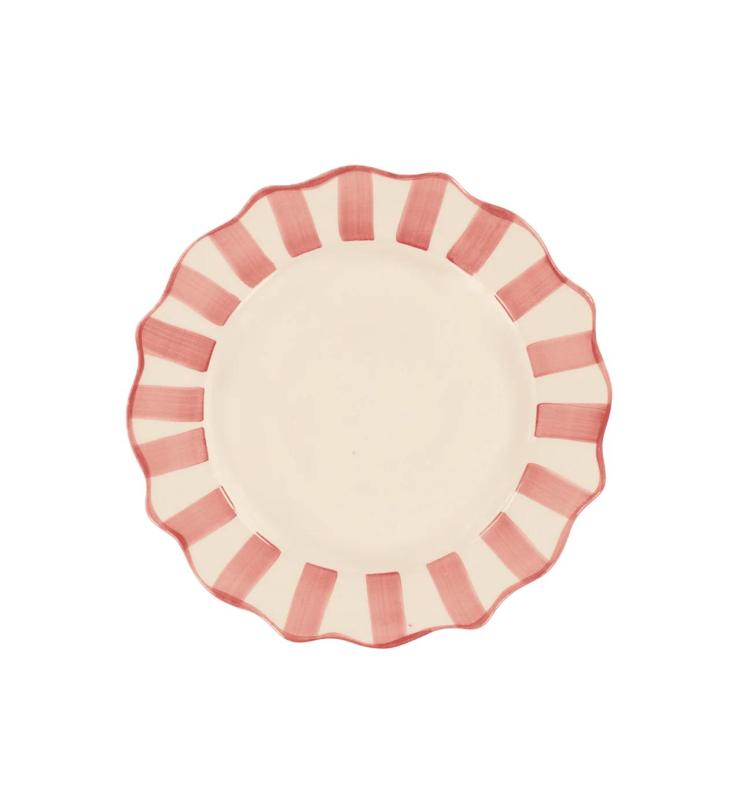 Anna+Nina - Pink Scalloped Dinner Plate