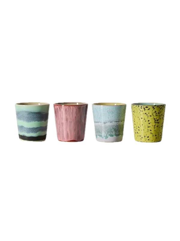 HK Living - artistic coffe mugs set of 4
