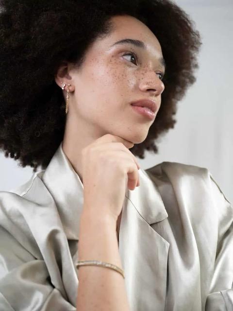 Ellen Beekmans - Fijne duo strass oorstekers