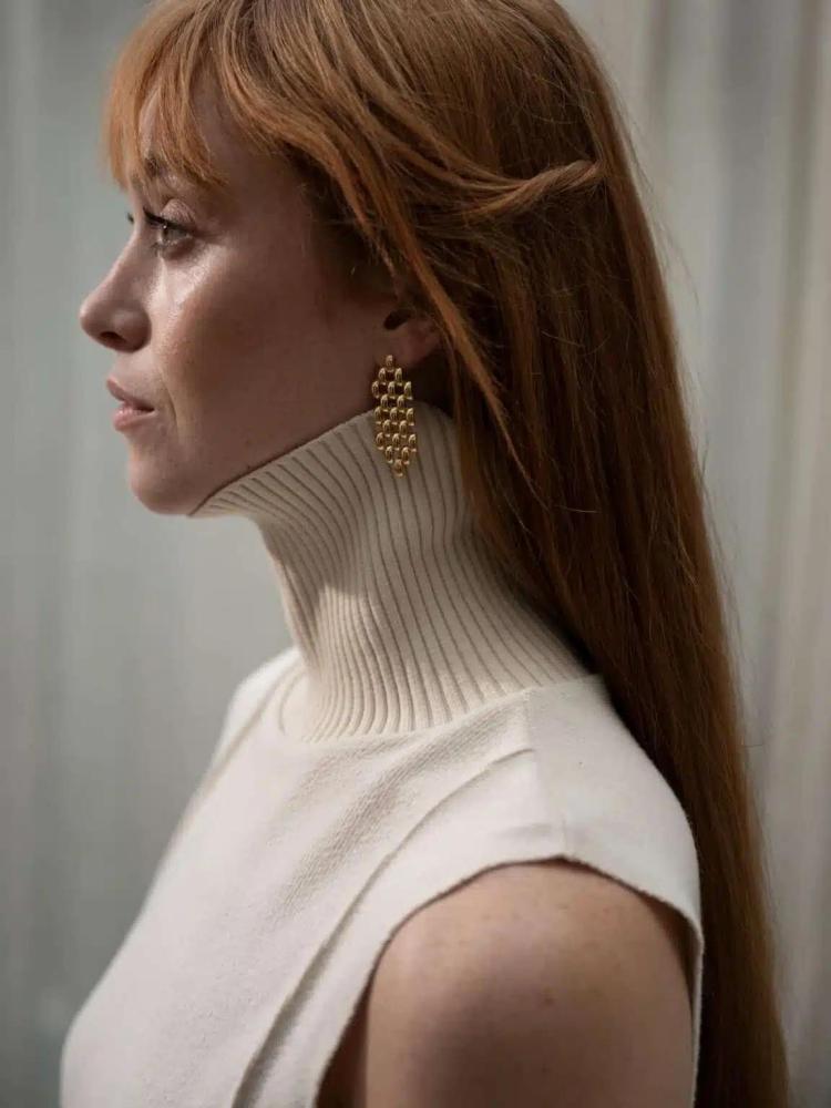 Ellen Beekmans - Geometrisch geweven oorstekers