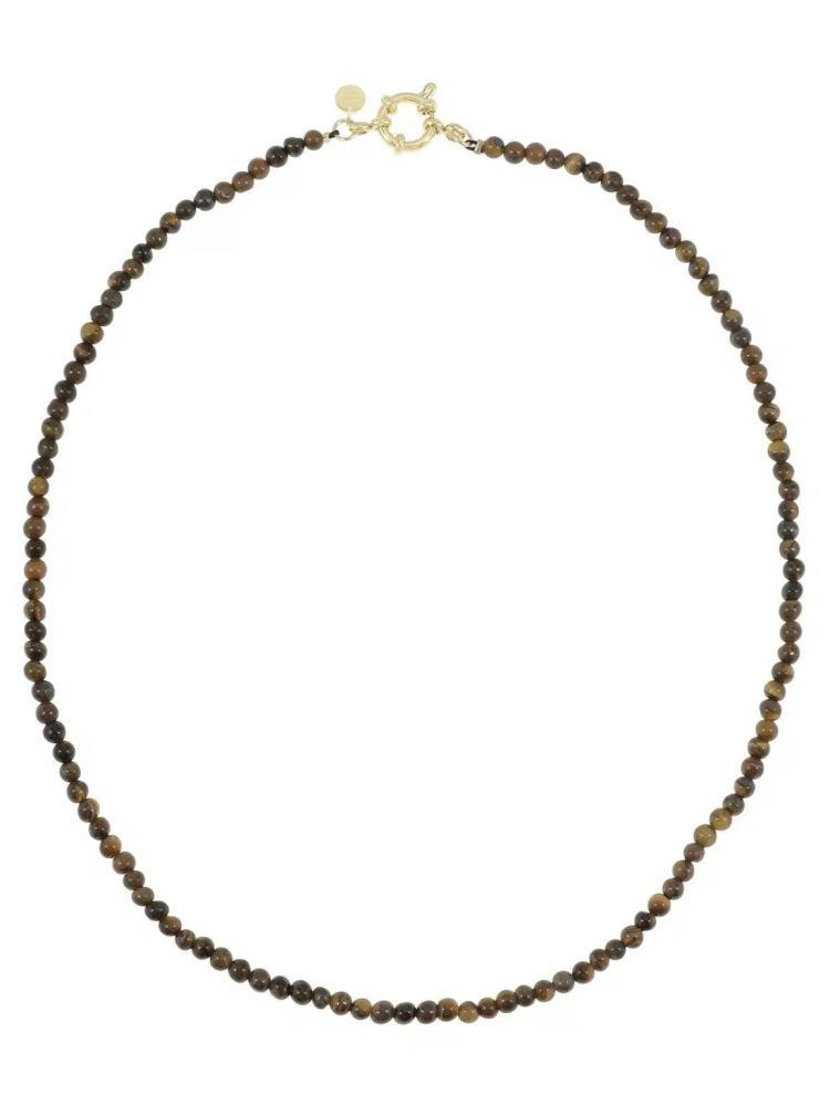 Ellen Beekmans -  Fijne gemstone ketting bruin melee