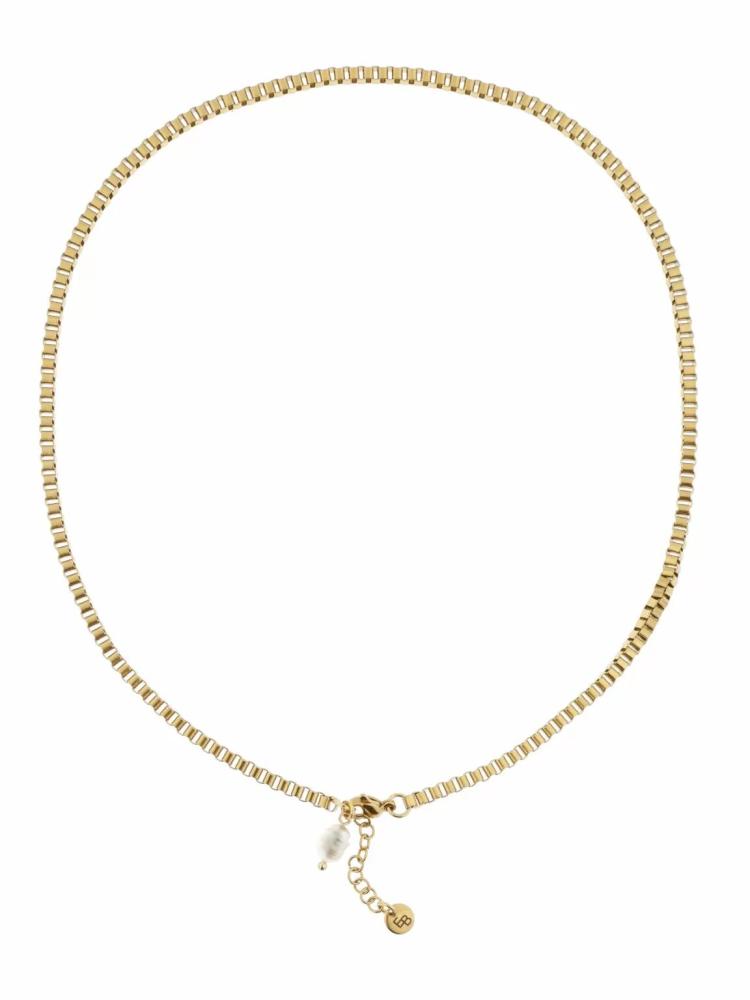 Ellen Beekmans - Ketting met vergulde blokschakel