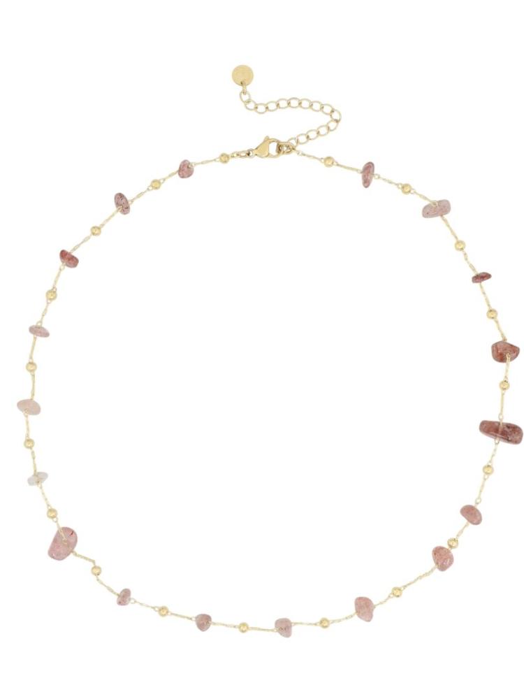 Ellen Beekmans - fijne korte ketting met edelstenen