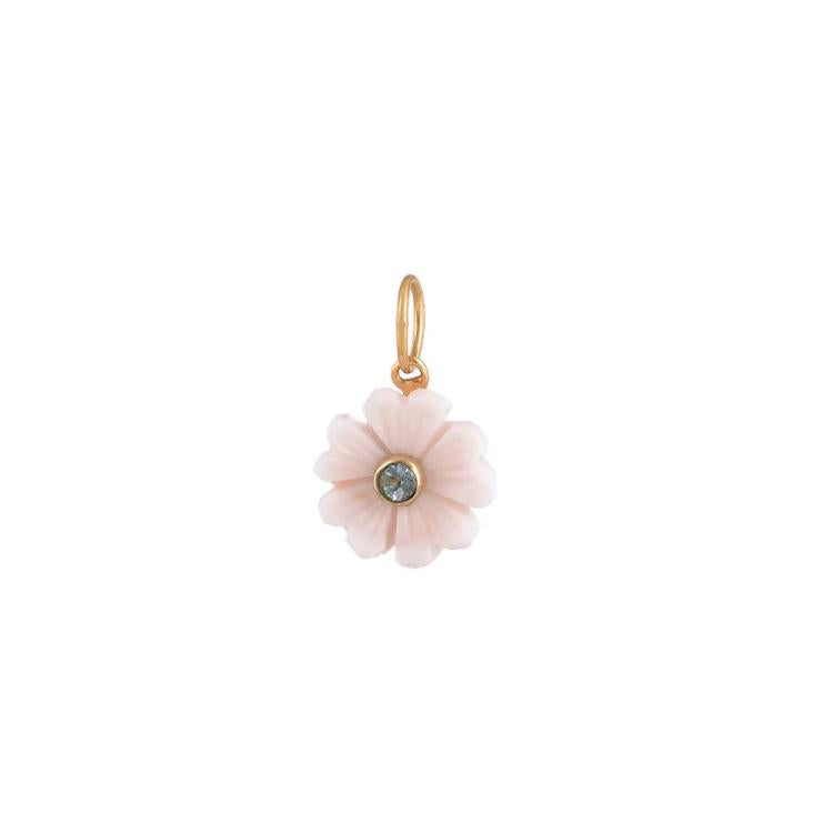 I am JAI - pink opal flower charm