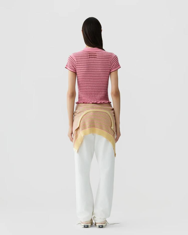 Guest In Residence - Smocked Shrunken Polo