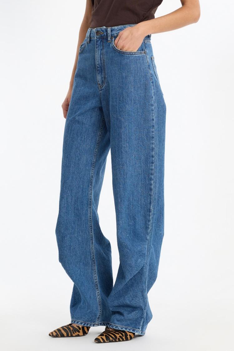 ROTATE - Draped barrel leg jeans