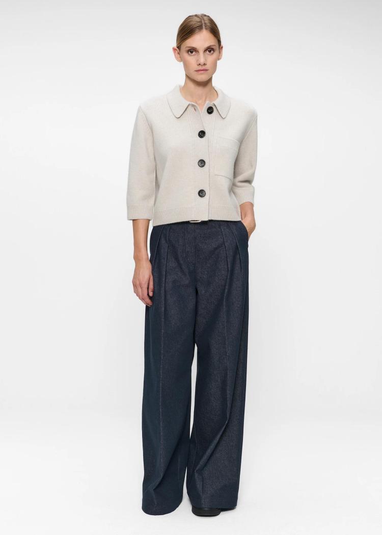 Zenggi - fine wool polo cardigan