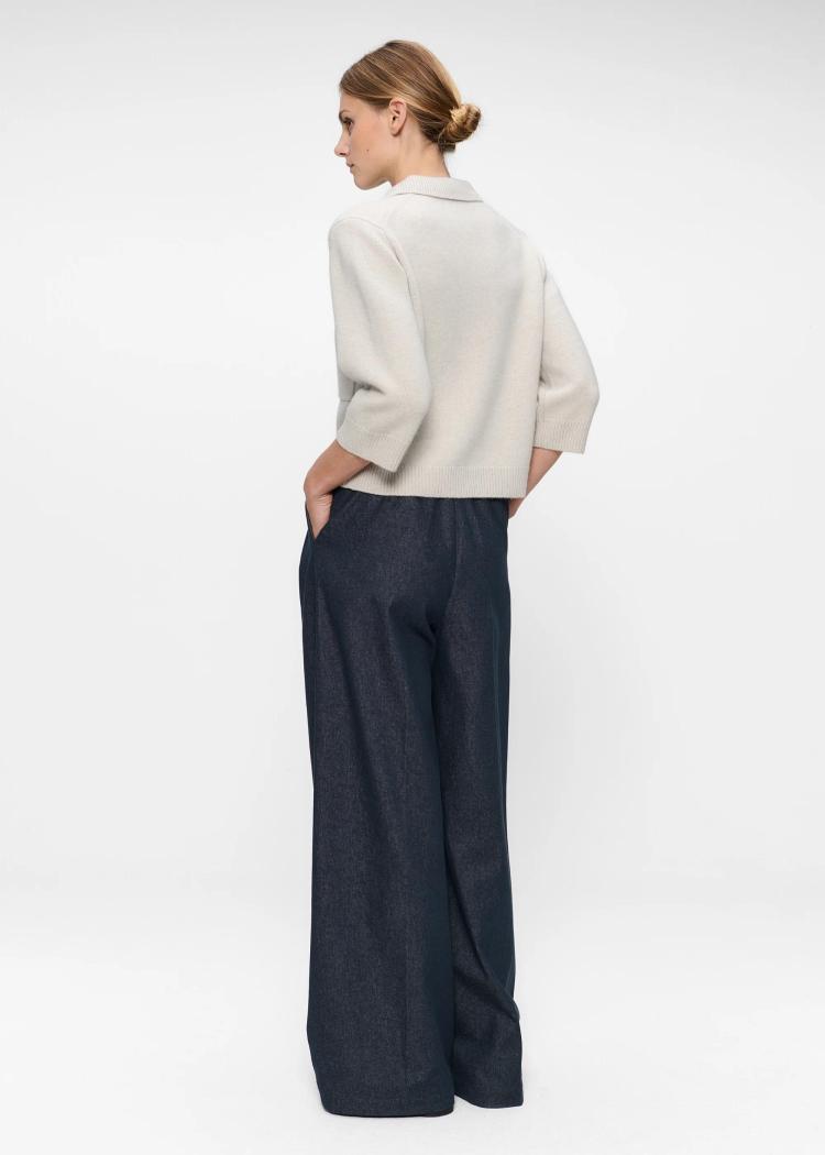 Zenggi - fine wool polo cardigan