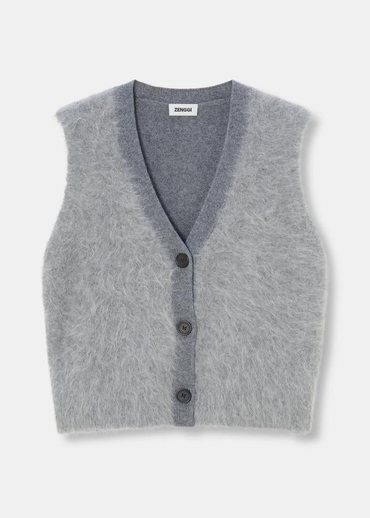 Zenggi - soft fur alpaca sleeveless vest