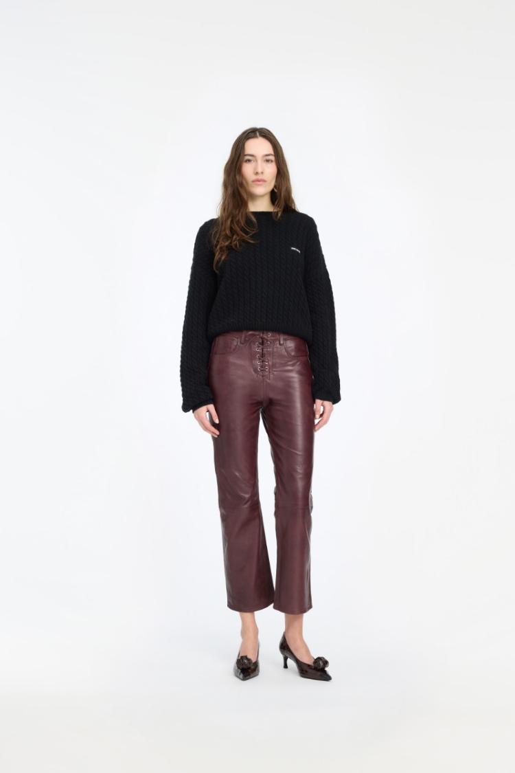 Rotate - cable crewneck sweater