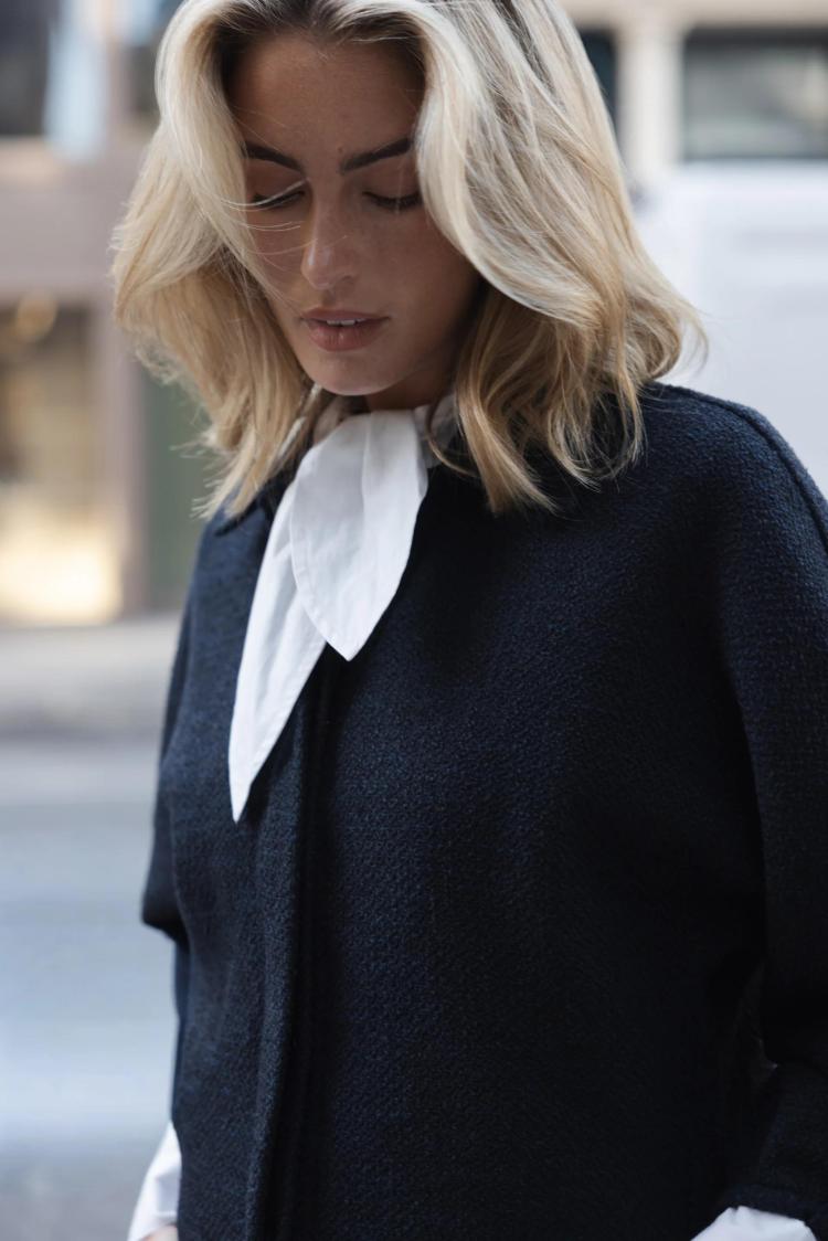 Ruby Tuesday - Kamel poplin shirt  with collar