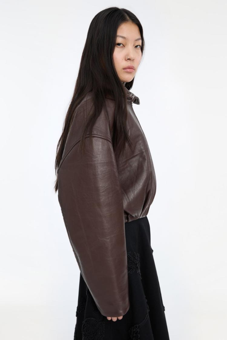 ROTATE - Bonded leather jacket